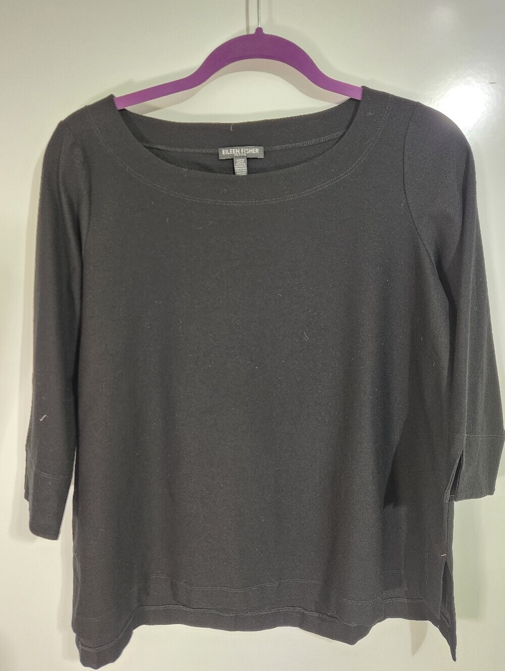 Eileen Fisher Black Top, Size PETITE MEDIUM